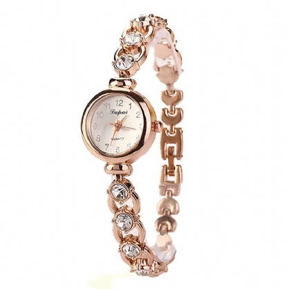 Lvpai Xr720 Reloj De Pulsera Dorado Para Mujer Reloj De Pulsera De Cuarzo Brillante De Cristal