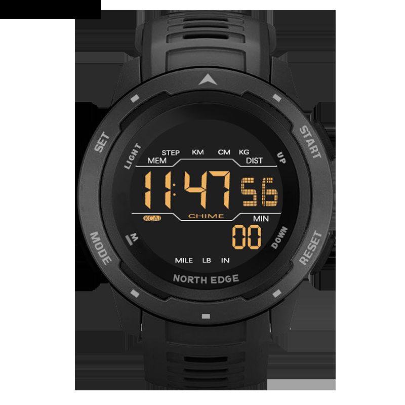 Mars Alarm Podometer Countdown Sport Watch 50m Reloj Digital Con Pantalla Fstn Impermeable