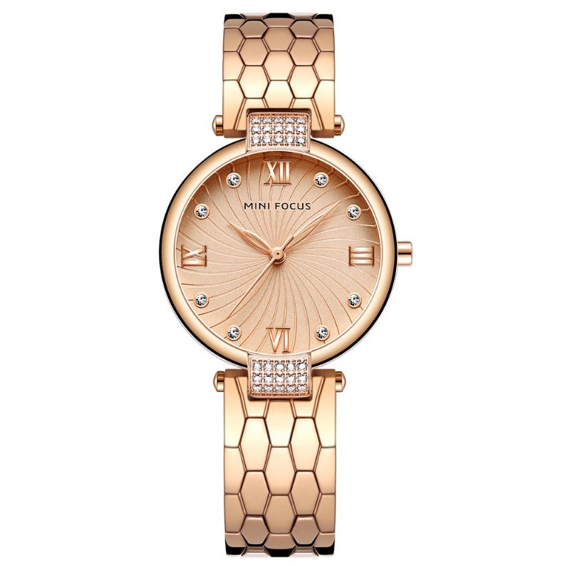 Mini Focus Mf0186l Reloj De Pulsera Analógico De Lujo Para Mujer Reloj De Cuarzo De Moda De Acero Inoxidable