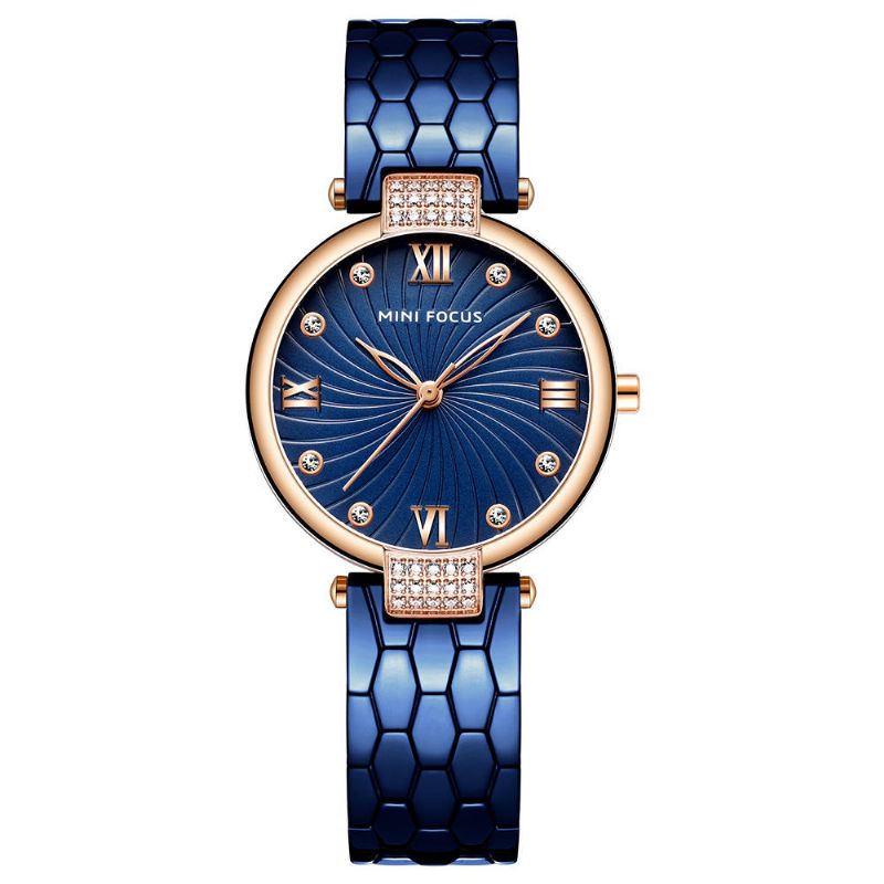 Mini Focus Mf0186l Reloj De Pulsera Analógico De Lujo Para Mujer Reloj De Cuarzo De Moda De Acero Inoxidable