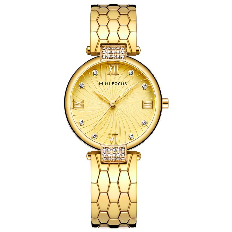 Mini Focus Mf0186l Reloj De Pulsera Analógico De Lujo Para Mujer Reloj De Cuarzo De Moda De Acero Inoxidable