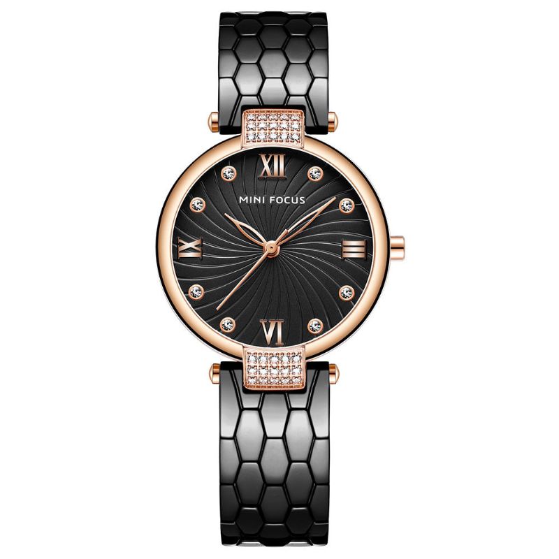 Mini Focus Mf0186l Reloj De Pulsera Analógico De Lujo Para Mujer Reloj De Cuarzo De Moda De Acero Inoxidable