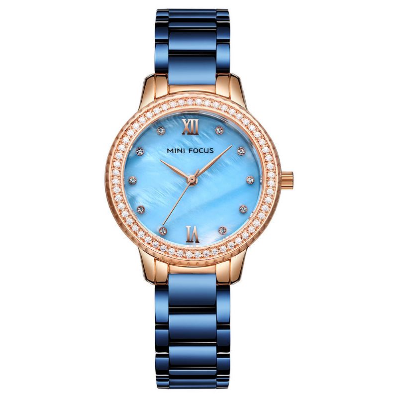 Mini Focus Mf0226l Marca De Lujo Estilo De Moda Reloj De Pulsera Para Mujer Reloj De Cuarzo Con Diamantes Para Mujer