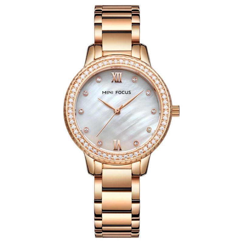 Mini Focus Mf0226l Marca De Lujo Estilo De Moda Reloj De Pulsera Para Mujer Reloj De Cuarzo Con Diamantes Para Mujer