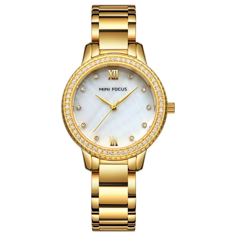 Mini Focus Mf0226l Marca De Lujo Estilo De Moda Reloj De Pulsera Para Mujer Reloj De Cuarzo Con Diamantes Para Mujer