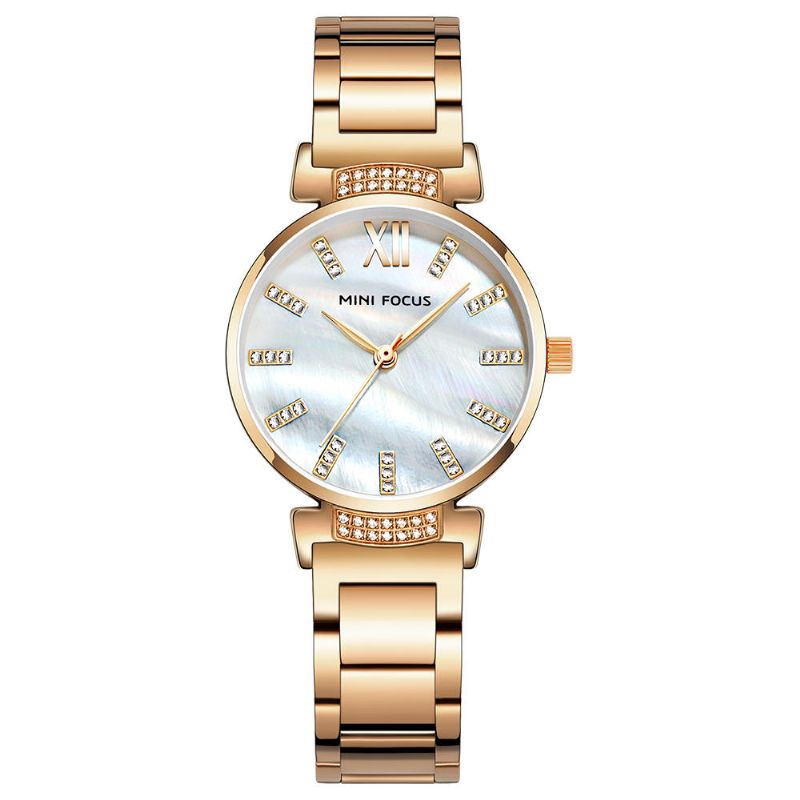 Mini Focus Mf0227l Reloj De Pulsera De Mujer De Moda De Acero Inoxidable De Diseño Simple Reloj De Cuarzo Para Mujer