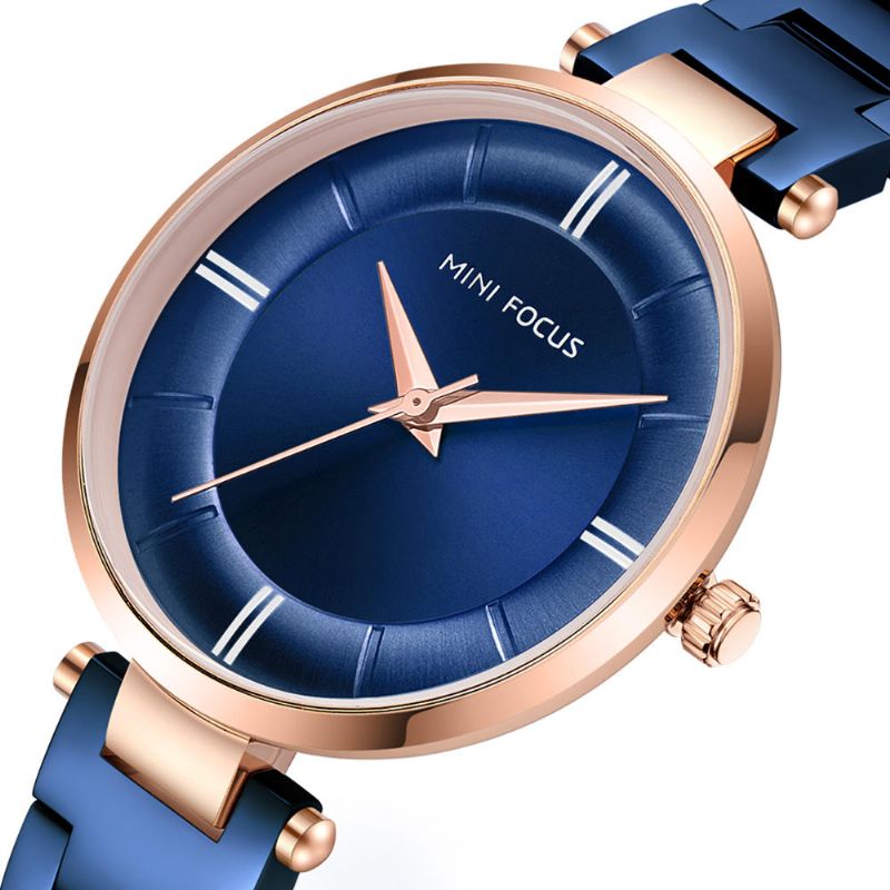 Mini Focus Mf0235l Reloj De Pulsera De Acero Inoxidable De Diseño Informal Para Mujer Reloj De Cuarzo Para Mujer