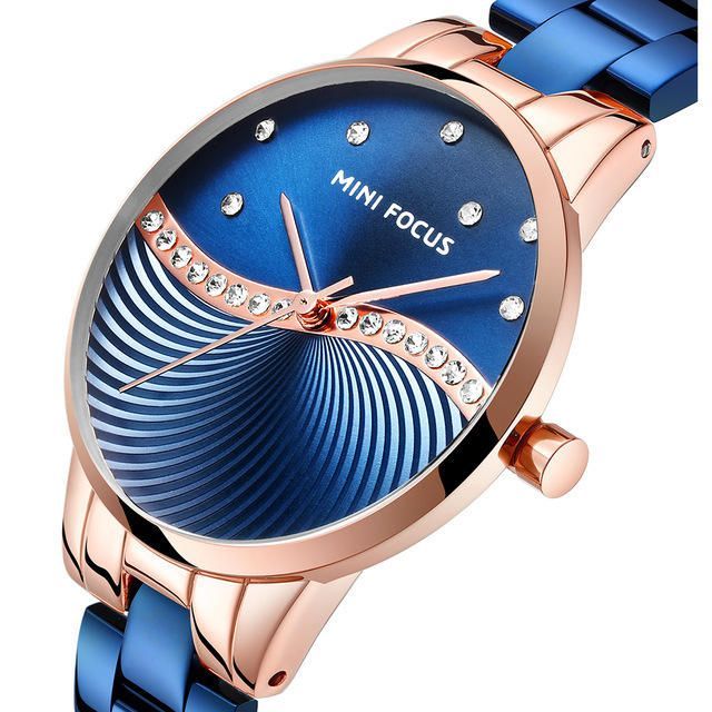 Mini Focus Mf0263l Reloj De Pulsera De Cristal Elegante De Diseño Simple Para Mujer Reloj De Cuarzo De Acero Inoxidable