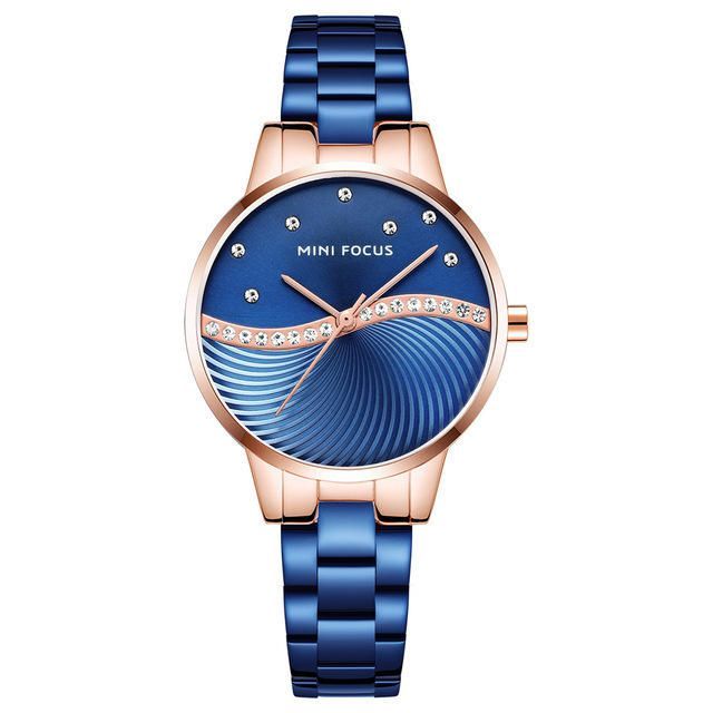 Mini Focus Mf0263l Reloj De Pulsera De Cristal Elegante De Diseño Simple Para Mujer Reloj De Cuarzo De Acero Inoxidable