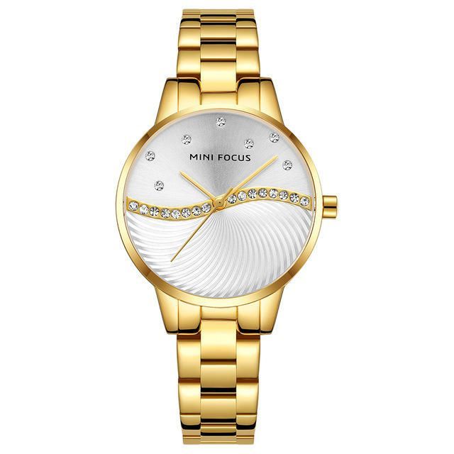 Mini Focus Mf0263l Reloj De Pulsera De Cristal Elegante De Diseño Simple Para Mujer Reloj De Cuarzo De Acero Inoxidable