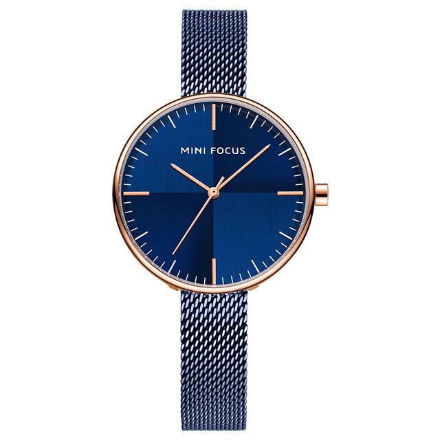 Mini Focus Mf0275l Reloj Analógico Con Correa De Malla Ultrafina Reloj De Pulsera De Cuarzo Conciso Impermeable Para Mujer