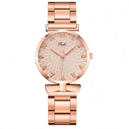 Moda Casual Mujer Reloj De Pulsera Aleación Reloj De Pulsera Pulsera Relojes De Cuarzo A Prueba De Agua