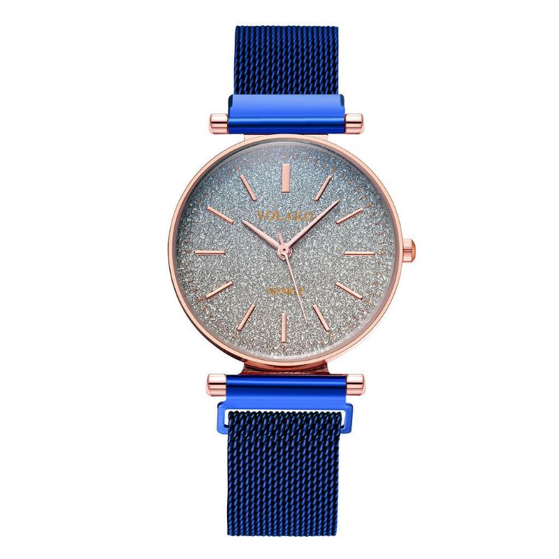 Moda Elegante Color Degradado Número Romano Dial Hebilla Magnética Relojes De Pulsera Para Mujer Reloj De Cuarzo