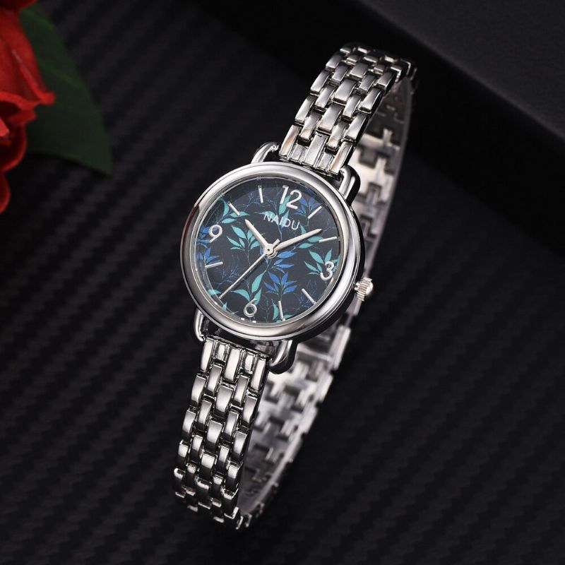 Naidu Reloj De Pulsera Decorativo De Estilo Casual Para Mujer Reloj De Cuarzo Con Banda De Acero Completo