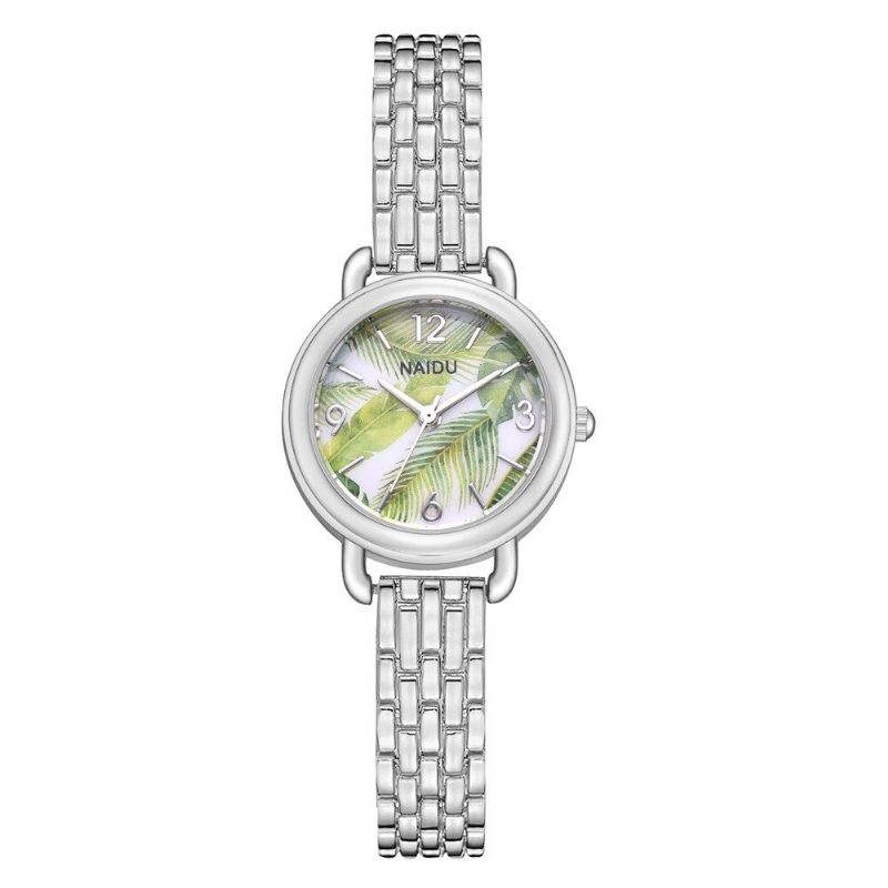 Naidu Reloj De Pulsera Decorativo De Estilo Casual Para Mujer Reloj De Cuarzo Con Banda De Acero Completo