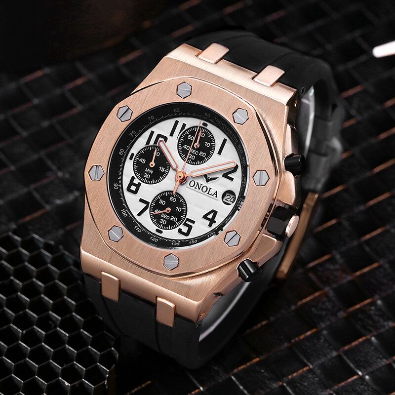 Onola On6805 Reloj De Moda Para Hombre Cronógrafo Con Pantalla De Fecha Reloj De Cuarzo Clásico Multifunción Resistente Al Agua