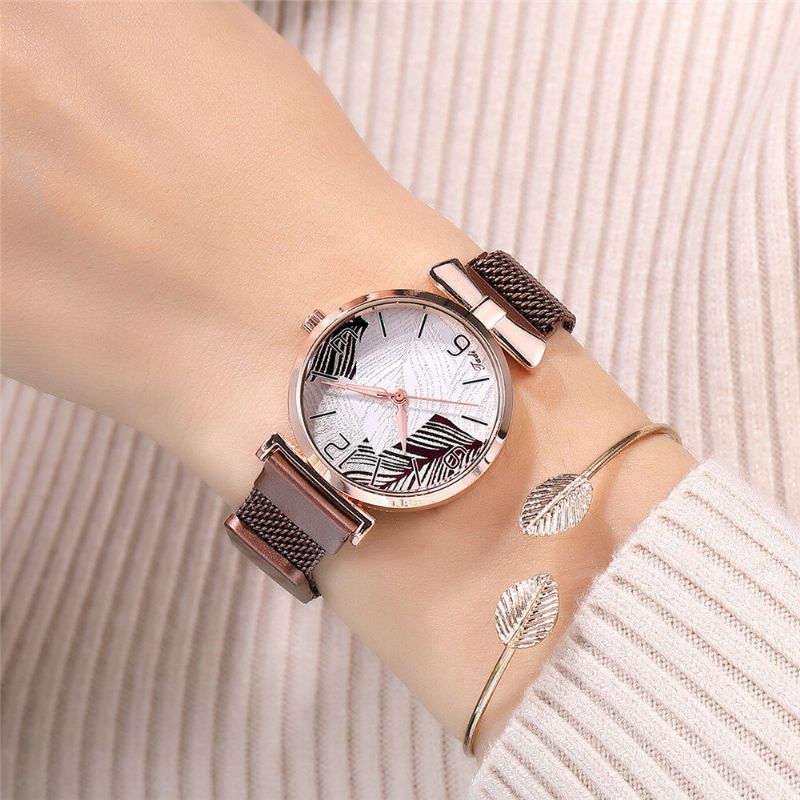 Rebirth 440 Reloj De Pulsera De Estilo Casual Para Mujer Reloj De Cuarzo De Acero Completo De Moda