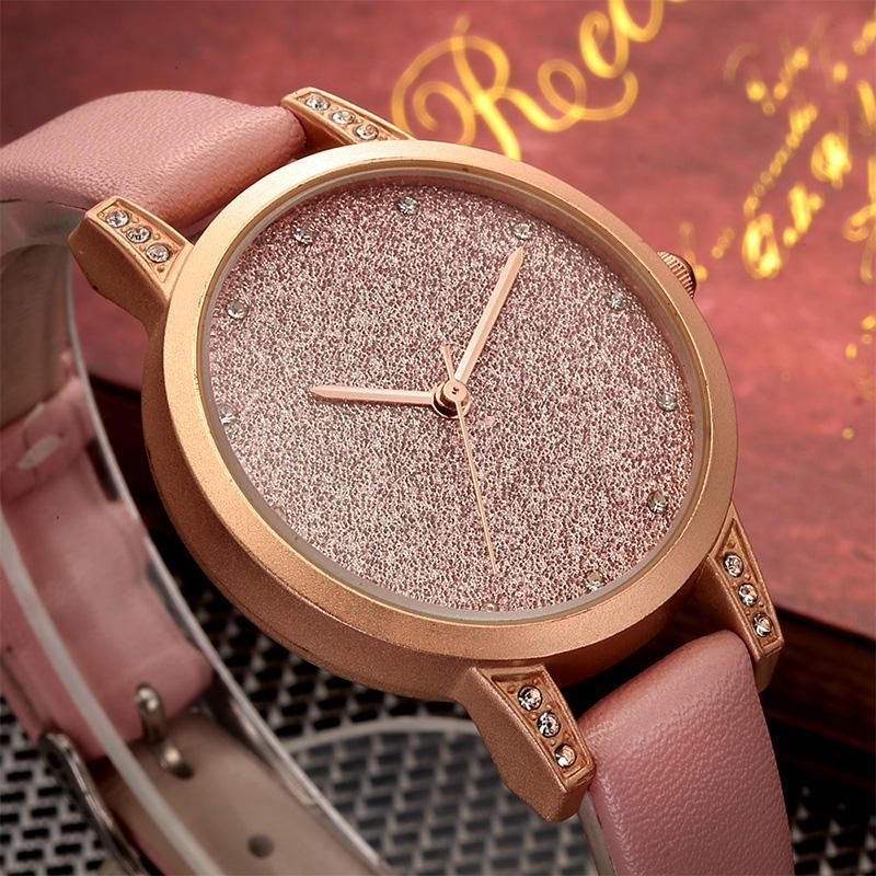 Rebirth Re018 Rhinestone Diseño Elegante Reloj De Pulsera Para Mujer Reloj De Cuarzo Con Caja De Oro Rosa