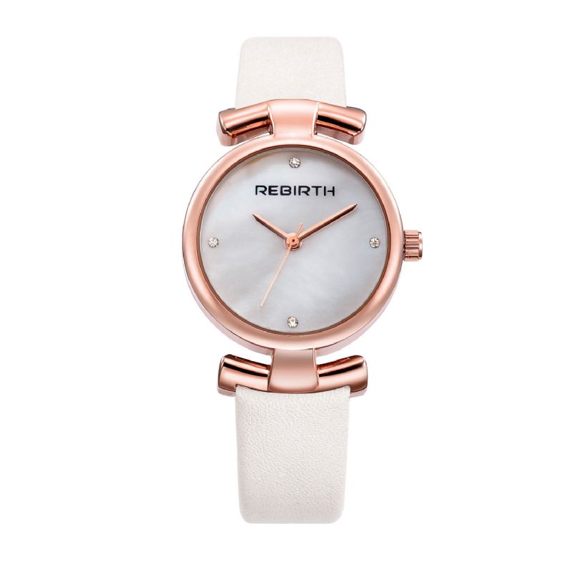 Rebirth Re049 Reloj De Diseño Simple Reloj De Pulsera Para Mujer Relojes De Cuarzo Con Correa De Cuero