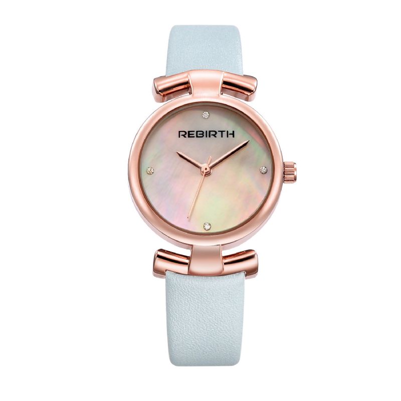 Rebirth Re049 Reloj De Diseño Simple Reloj De Pulsera Para Mujer Relojes De Cuarzo Con Correa De Cuero