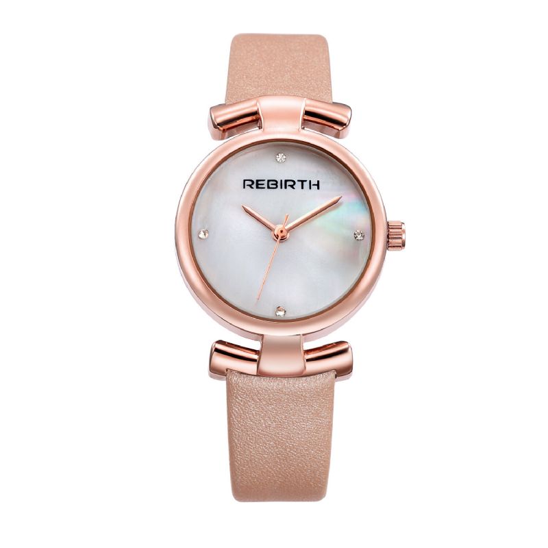 Rebirth Re049 Reloj De Diseño Simple Reloj De Pulsera Para Mujer Relojes De Cuarzo Con Correa De Cuero