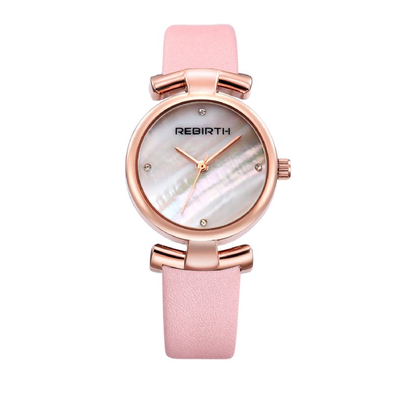 Rebirth Re049 Reloj De Diseño Simple Reloj De Pulsera Para Mujer Relojes De Cuarzo Con Correa De Cuero