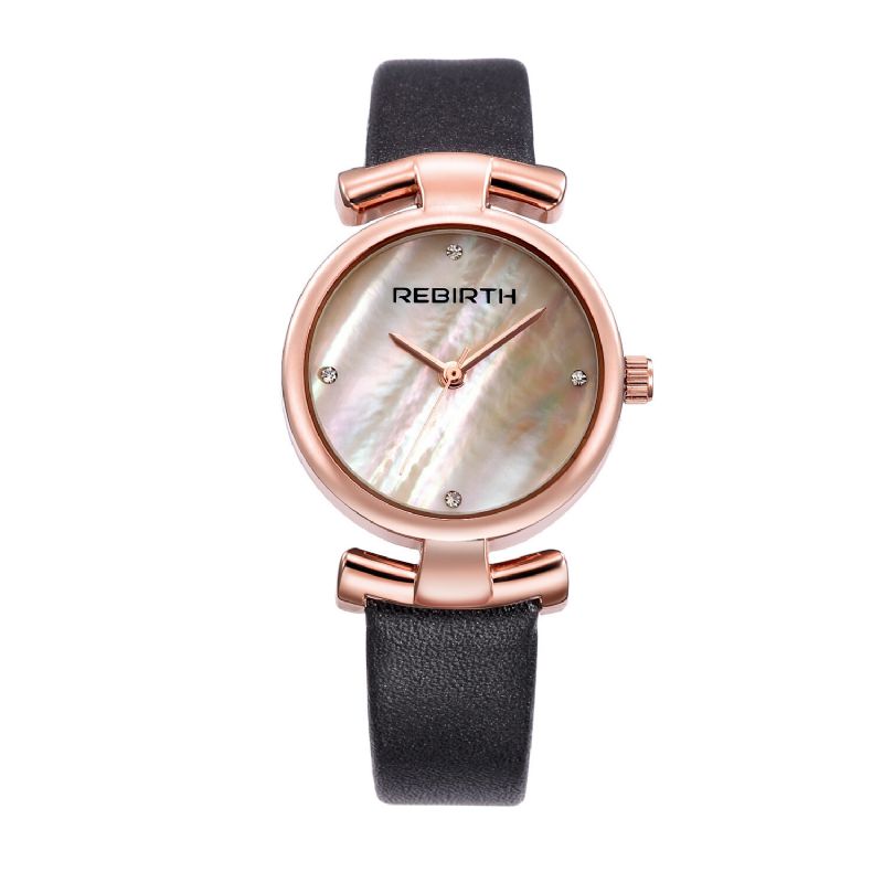 Rebirth Re049 Reloj De Diseño Simple Reloj De Pulsera Para Mujer Relojes De Cuarzo Con Correa De Cuero