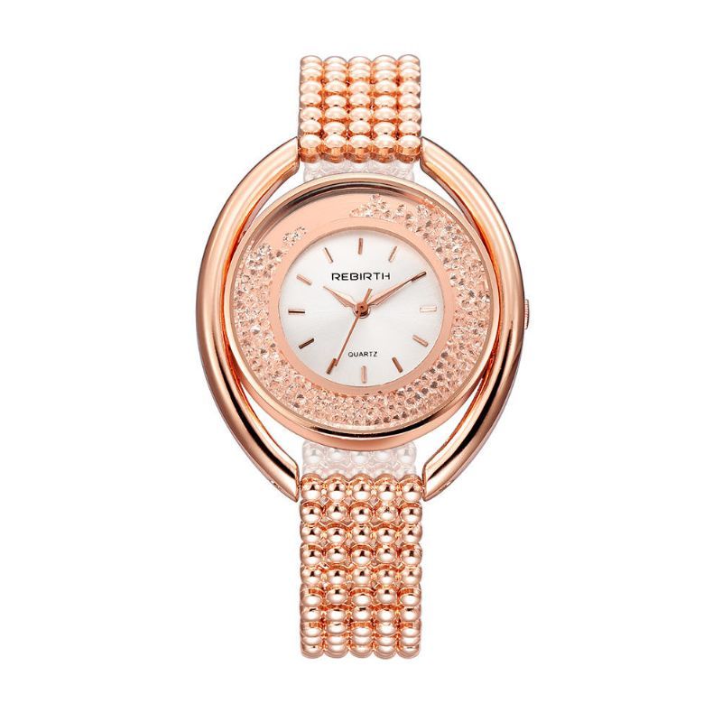 Rebirth Re079 Reloj De Cuarzo Para Mujer De Moda Reloj De Pulsera Con Correa De Acero Con Diamantes De Lujo Para Mujer