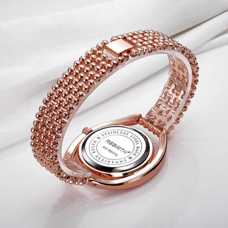 Rebirth Re079 Reloj De Cuarzo Para Mujer De Moda Reloj De Pulsera Con Correa De Acero Con Diamantes De Lujo Para Mujer