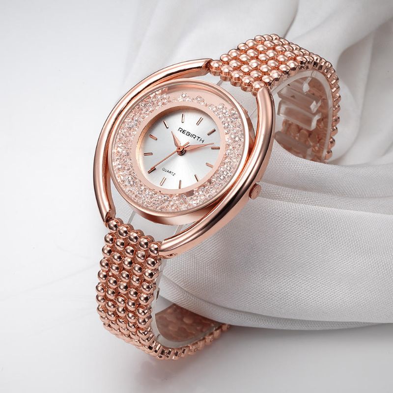 Rebirth Re079 Reloj De Cuarzo Para Mujer De Moda Reloj De Pulsera Con Correa De Acero Con Diamantes De Lujo Para Mujer