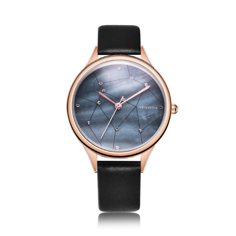 Rebirth Re086 Starry Sky Reloj De Pulsera Para Mujer Reloj De Cuarzo Con Caja De Oro Rosa