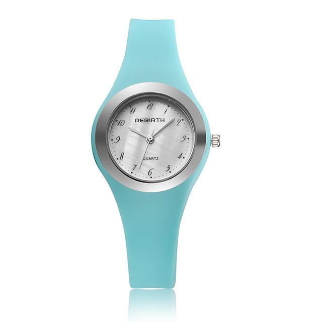 Rebirth Re091 Reloj De Pulsera De Mujer De Estilo Casual Relojes De Cuarzo Con Banda Suave De Silicona