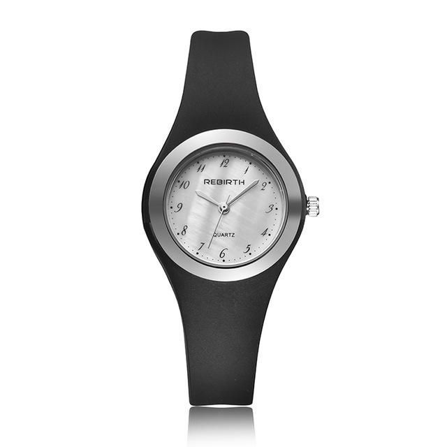 Rebirth Re091 Reloj De Pulsera De Mujer De Estilo Casual Relojes De Cuarzo Con Banda Suave De Silicona