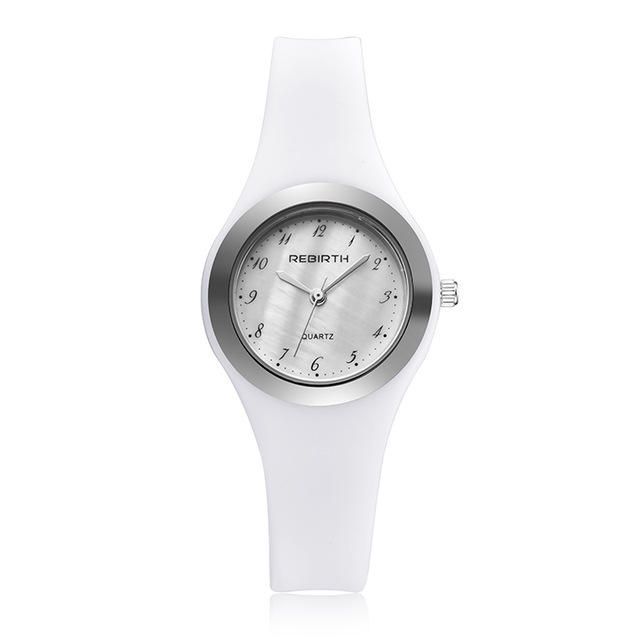 Rebirth Re091 Reloj De Pulsera De Mujer De Estilo Casual Relojes De Cuarzo Con Banda Suave De Silicona