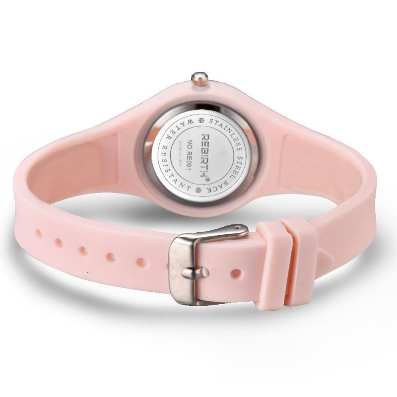 Rebirth Re091 Reloj De Pulsera De Mujer De Estilo Casual Relojes De Cuarzo Con Banda Suave De Silicona