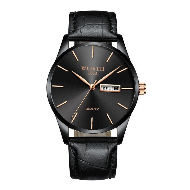 Reloj Casual De Moda Para Hombre Fecha Y Semana Reloj De Cuarzo Resistente Al Agua 3atm De Negocios