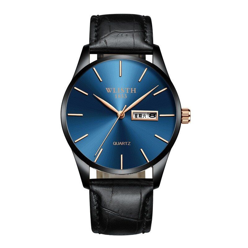 Reloj Casual De Moda Para Hombre Fecha Y Semana Reloj De Cuarzo Resistente Al Agua 3atm De Negocios