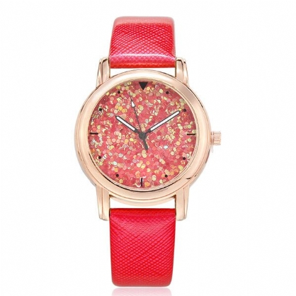 Reloj De Cuarzo Brillante Con Caja De Color Dorado Rosa Elegante A La Moda Para Mujer