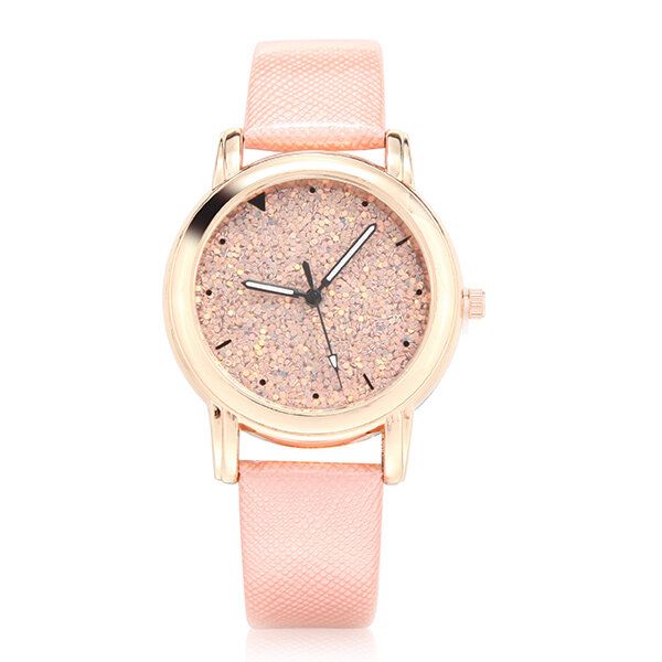 Reloj De Cuarzo Brillante Con Caja De Color Dorado Rosa Elegante A La Moda Para Mujer