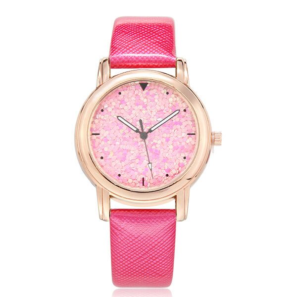 Reloj De Cuarzo Brillante Con Caja De Color Dorado Rosa Elegante A La Moda Para Mujer