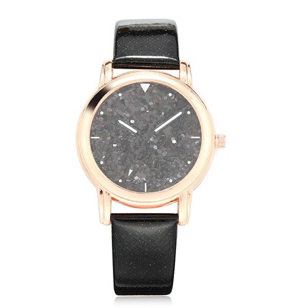 Reloj De Cuarzo Brillante Con Caja De Color Dorado Rosa Elegante A La Moda Para Mujer