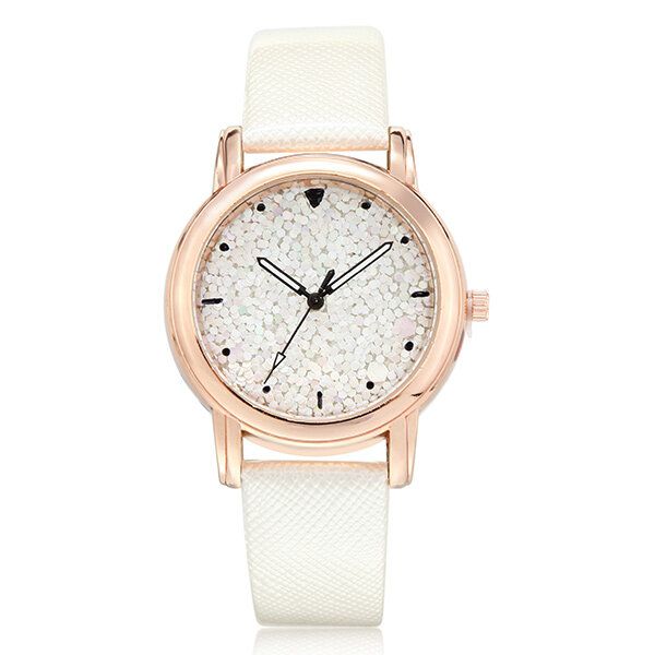 Reloj De Cuarzo Brillante Con Caja De Color Dorado Rosa Elegante A La Moda Para Mujer