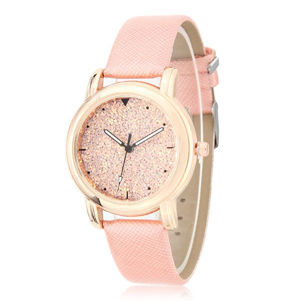 Reloj De Cuarzo Brillante Con Caja De Color Dorado Rosa Elegante A La Moda Para Mujer