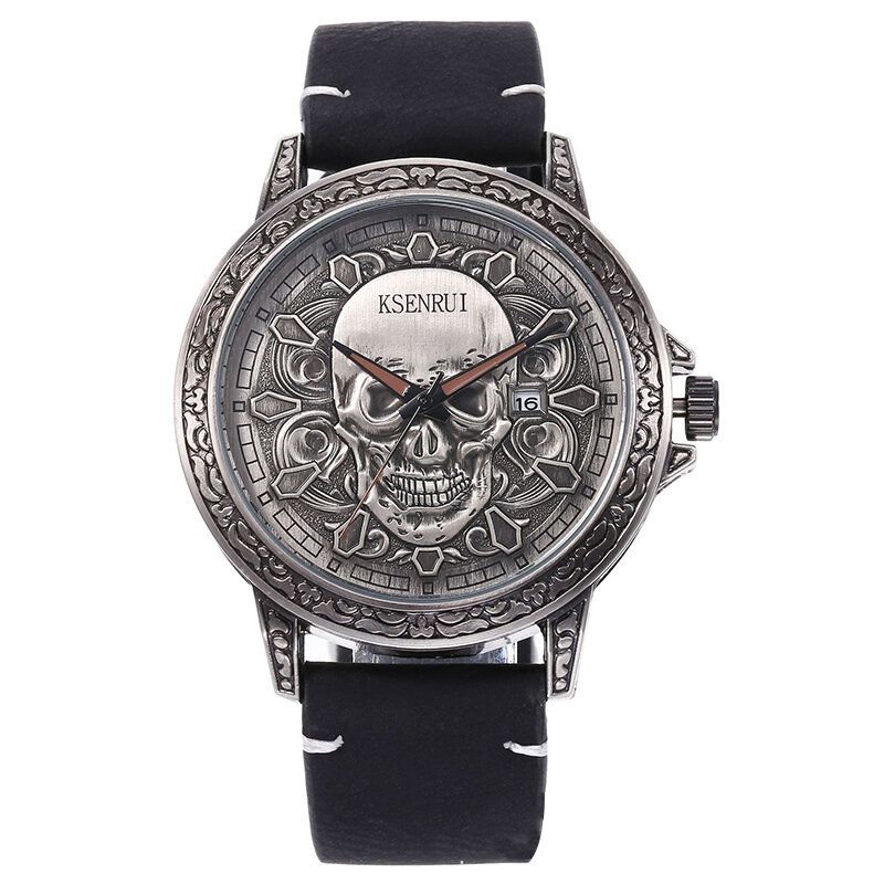 Reloj De Cuarzo Con Diseño De Calavera Creativa De Moda Para Hombre