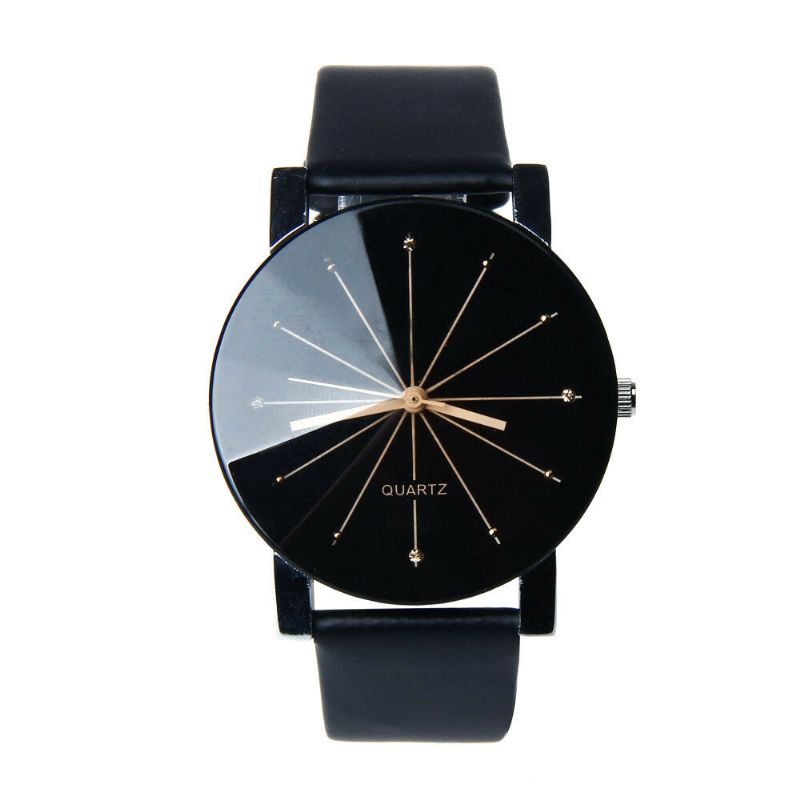 Reloj De Cuarzo Para Hombre De Ocio Con Correa De Cuero Informal De Moda