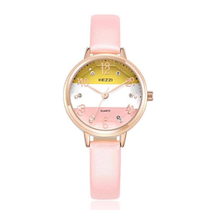 Reloj De Cuarzo Para Mujer De Moda Reloj De Pulsera Con Diamantes De Imitación Para Mujer Informal