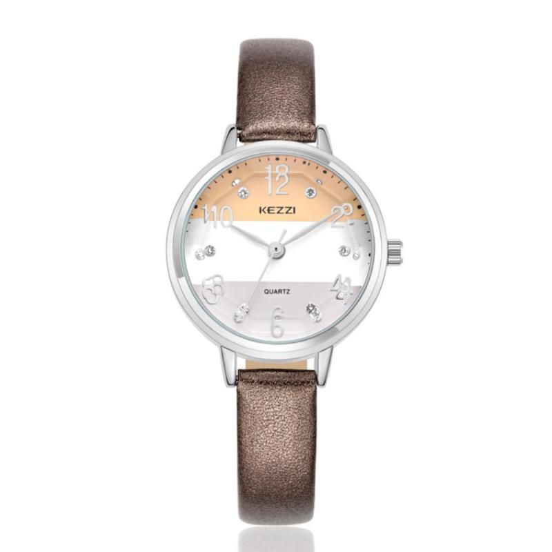 Reloj De Cuarzo Para Mujer De Moda Reloj De Pulsera Con Diamantes De Imitación Para Mujer Informal