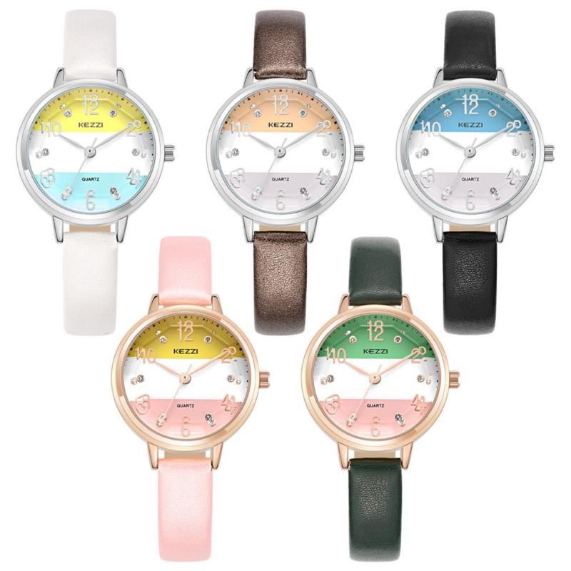 Reloj De Cuarzo Para Mujer De Moda Reloj De Pulsera Con Diamantes De Imitación Para Mujer Informal