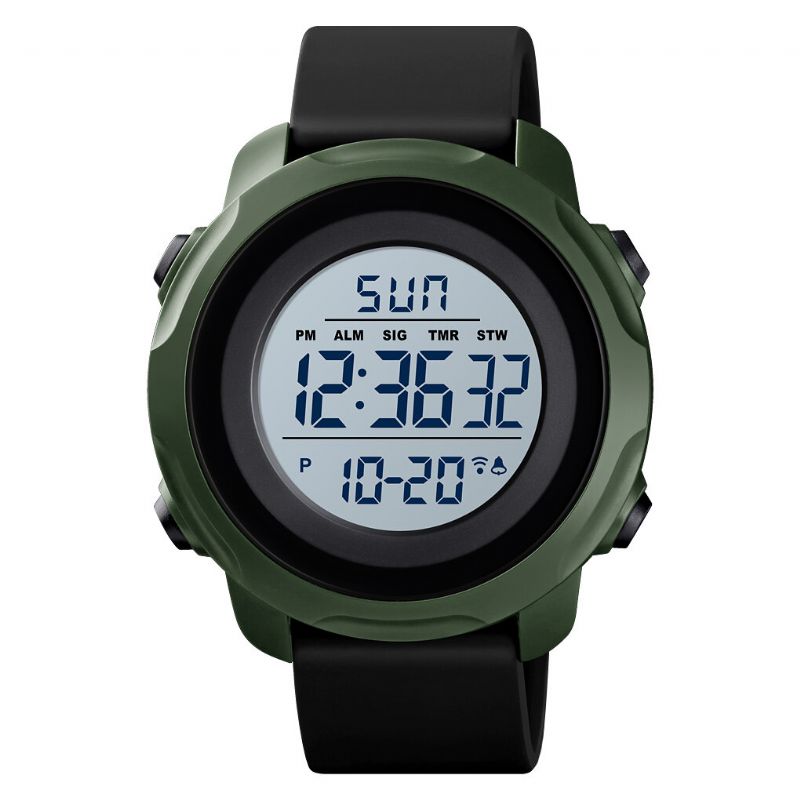 Reloj Deportivo Al Aire Libre Para Hombre Esfera Grande 50m Alarma Impermeable Calendario Luminoso Reloj Digital Multifunción