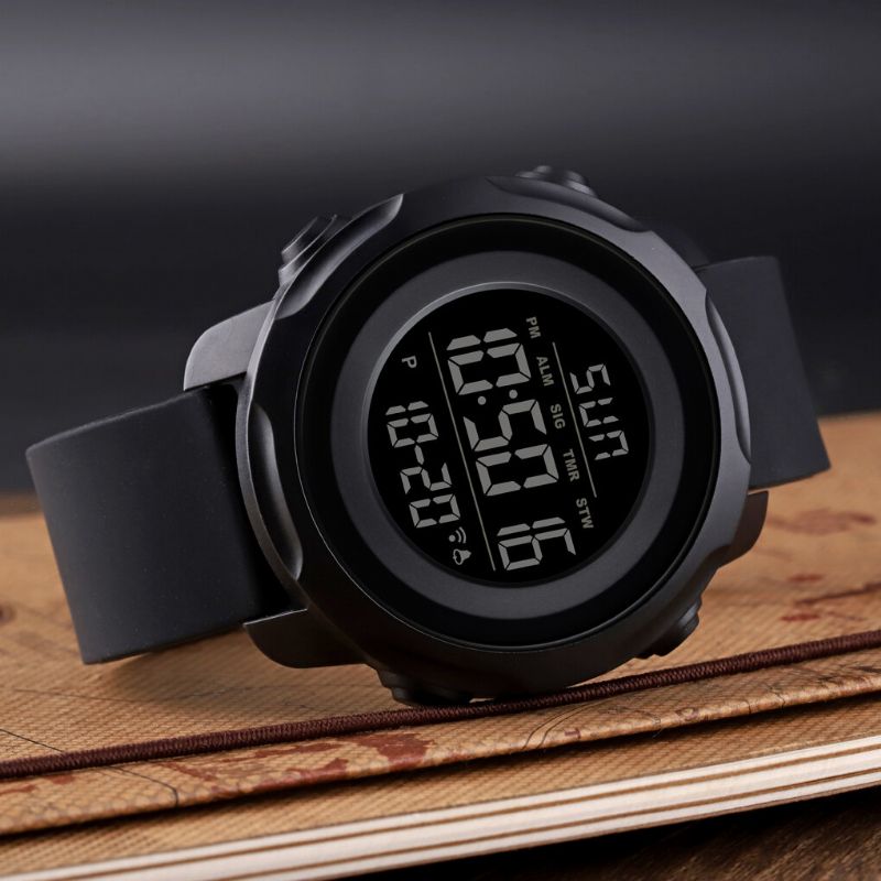 Reloj Deportivo Al Aire Libre Para Hombre Esfera Grande 50m Alarma Impermeable Calendario Luminoso Reloj Digital Multifunción